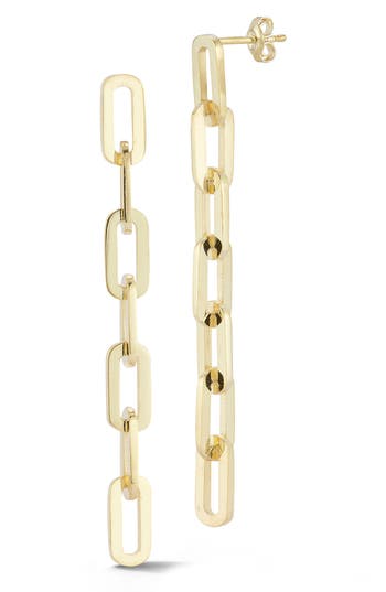CHLOE & MADISON CHLOE AND MADISON 7-LINK CHAIN LINEAR DROP EARRINGS 