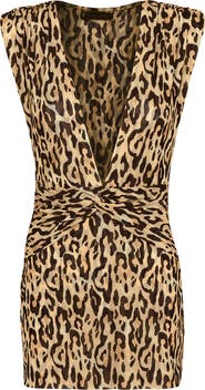 ViX Paula Hermanny Cindy Twist Front Plunge Cover-Up Minidress