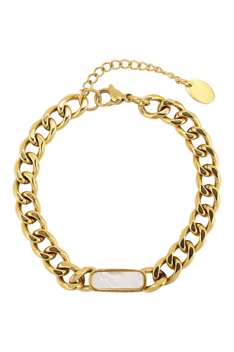 Gender Inclusive Curb Link Bracelet, Main, color, WHITE
