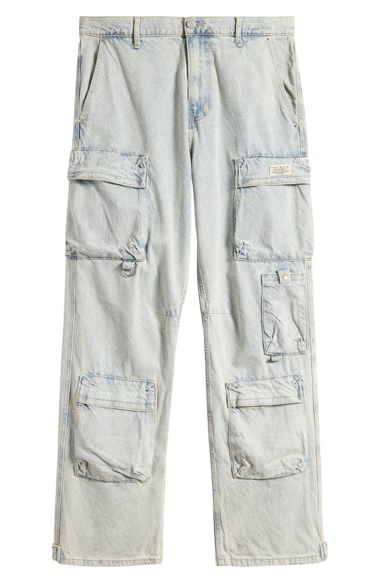 PacSun John Denim Cargo Pants, Alternate, color,