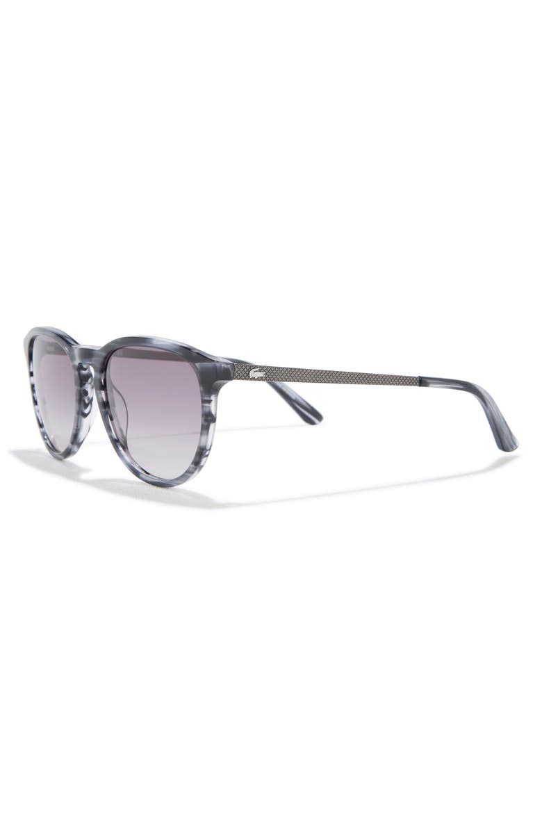 Lacoste 50mm Round Sunglasses, Alternate, color, Grey Marble