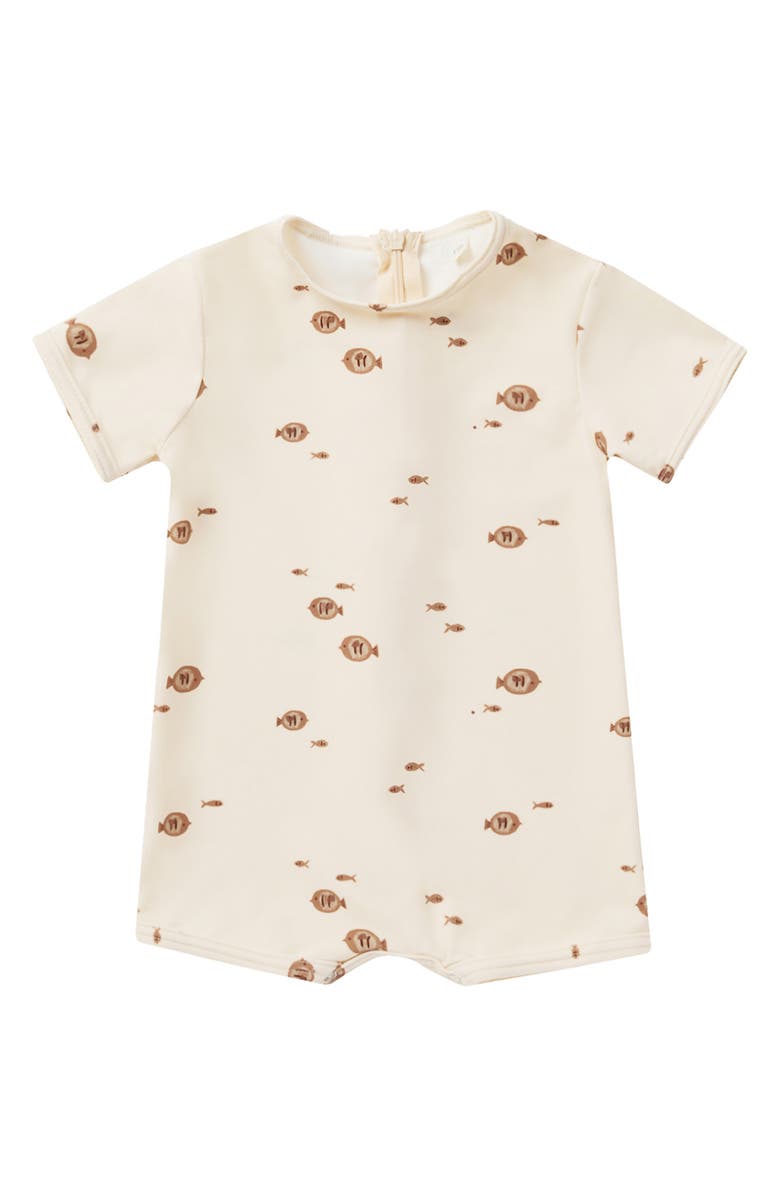 Rylee + Cru Fish One-Piece Shortie Rashguard, Main, color, 