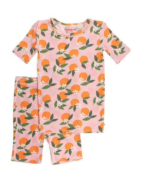 SoftSnooze Ruffle Short Sleeve Pajama Set (Toddler)