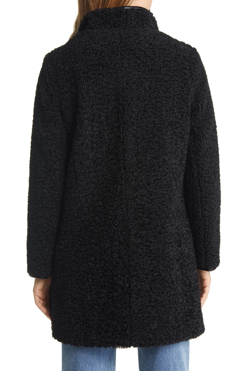 Sam Edelman Stand Collar Faux Shearling Coat, Alternate, color, 
