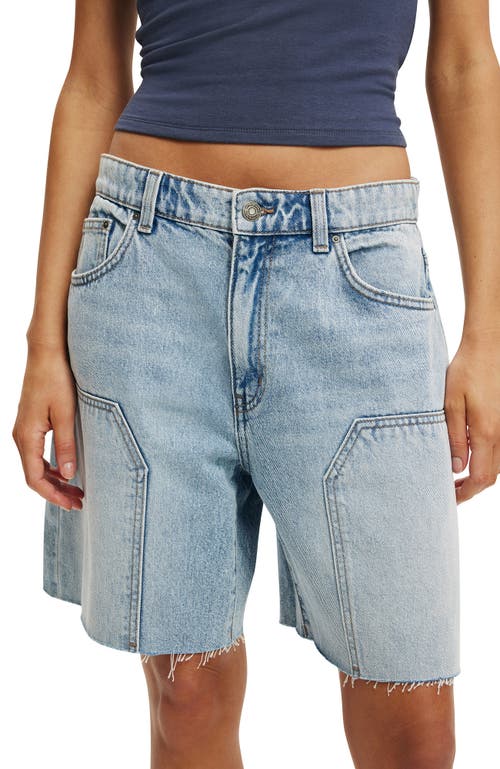 Cotton On Relaxed Denim Short In Blue