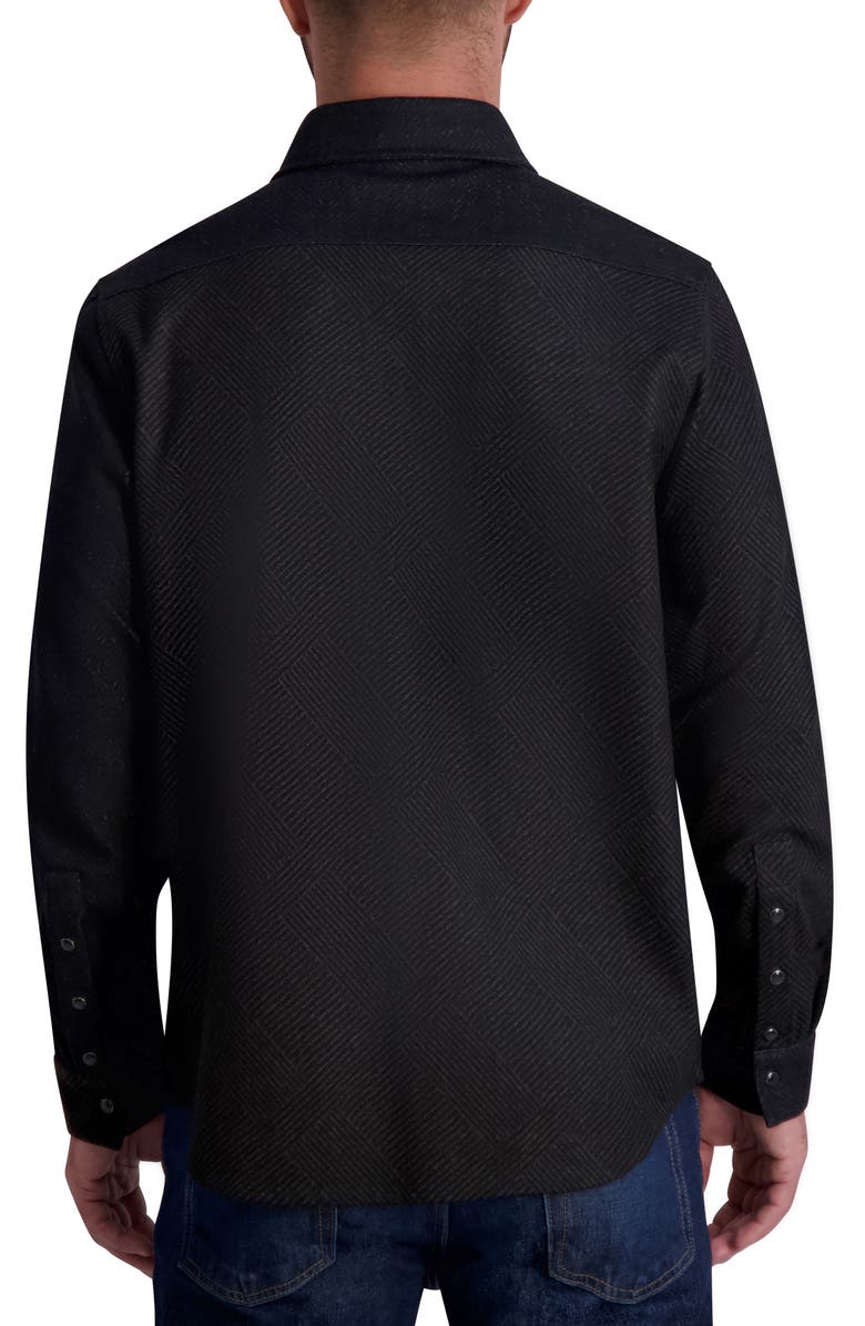 KARL LAGERFELD PARIS Check Mix Pattern Button-Down Shirt, Alternate, color, 