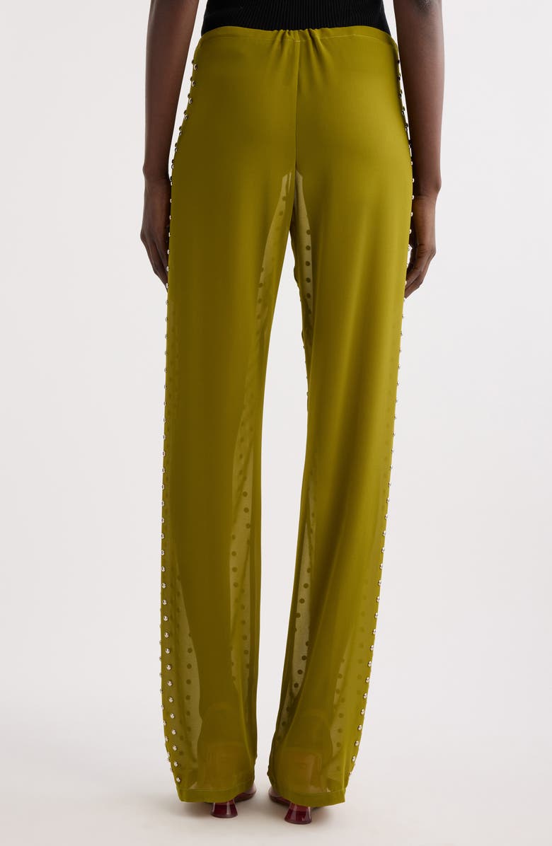 Dries Van Noten Studded Sheer Drawstring Pants, Alternate, color,