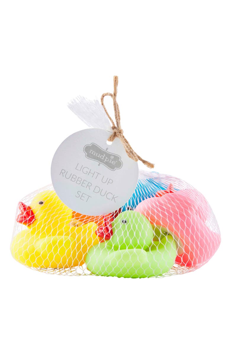 Mud Pie Assorted 5-Pack Light-Up Duck Bath Toys, Alternate, color, Multi