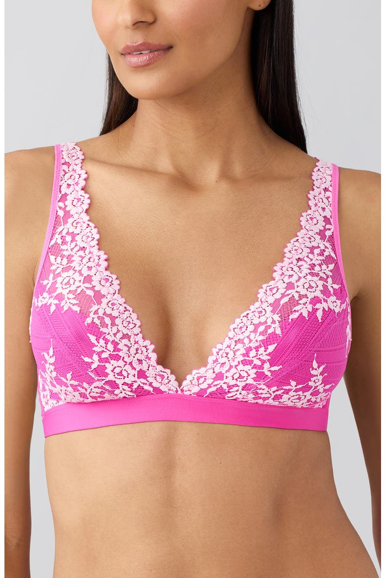 Embrace Lace® Wire Free Bralette, Main, color, WILD AZALEA/ CRADLE PINK