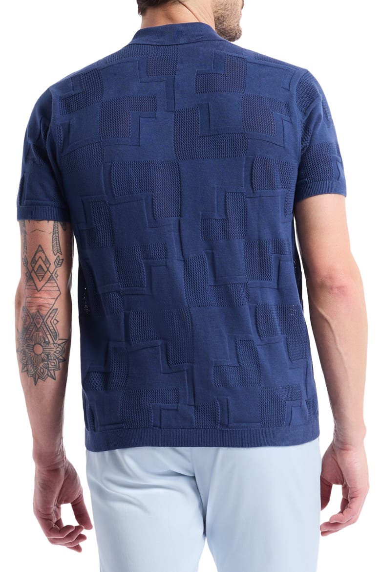 Drayford Short Sleeve Sweater, Alternate, color, NAVY