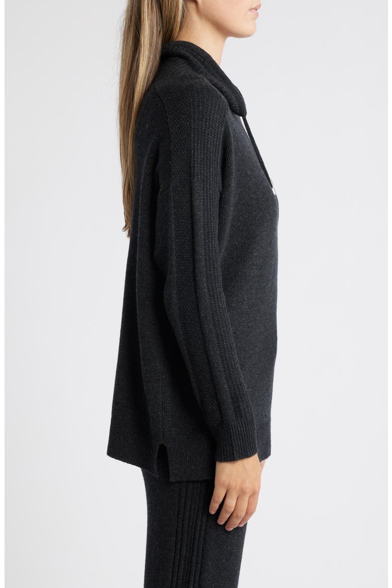 Mock Neck Sweater, Alternate, color, CHARCOAL HEATHER GREY