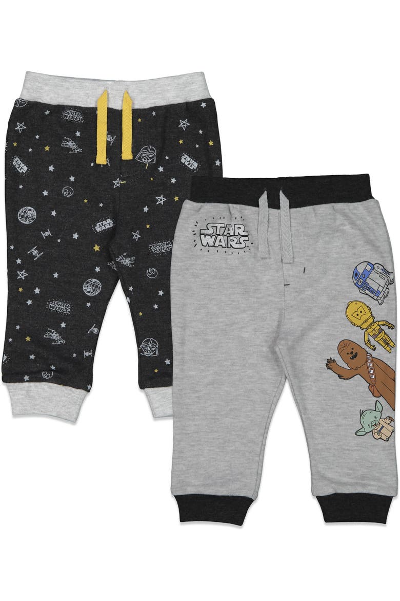 The Mandalorian Grogu 2-Pack Jogger Pants, Main, color, Charcoal Heather Gray