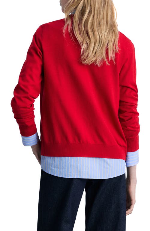 Mango Luka V-neck Cardigan In Red