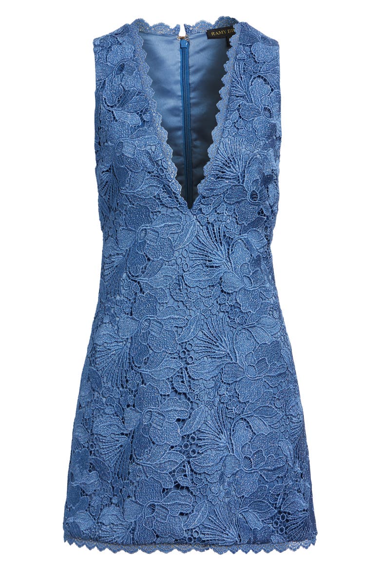 Rosalie Metallic Sheath Minidress, Alternate, color, BLUE LACE