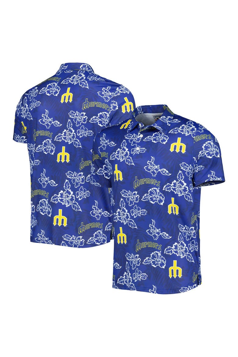 Men's Reyn Spooner Navy Seattle Mariners Cooperstown Collection Puamana Print Polo, Main, color, Navy