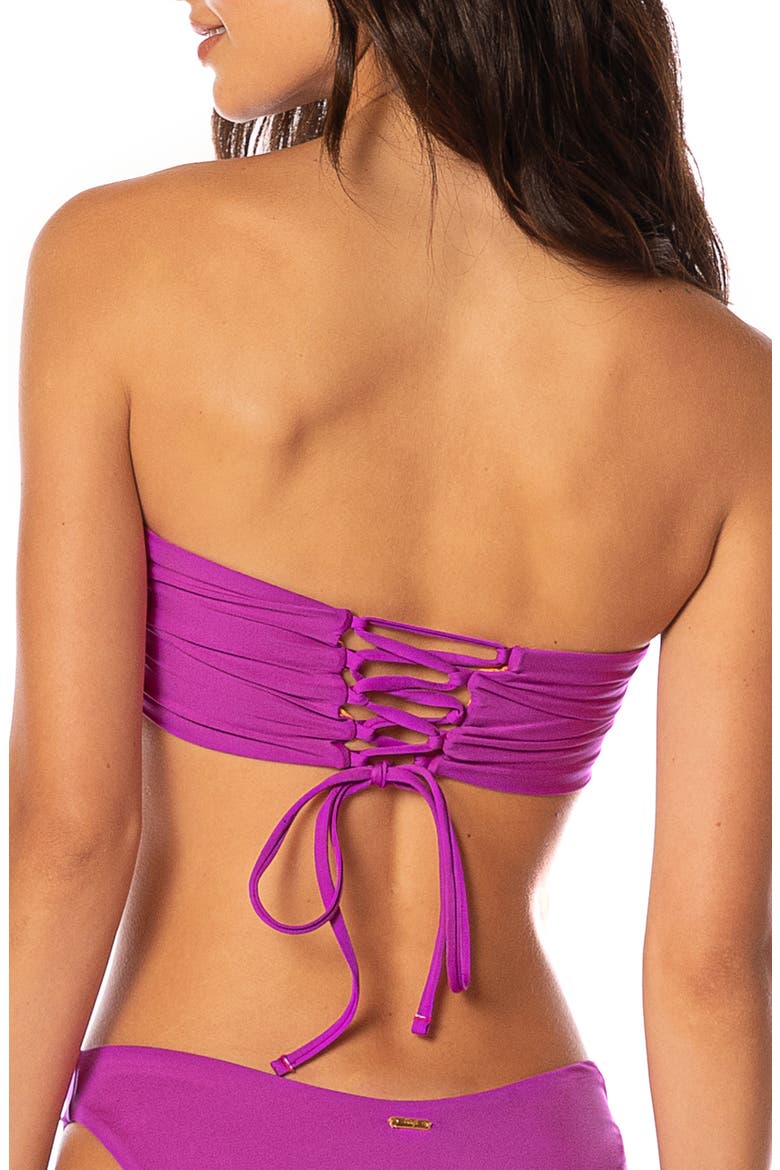 Sunset Palm Artemis Multifit Reversible Bikini Top, Alternate, color, PURPLE