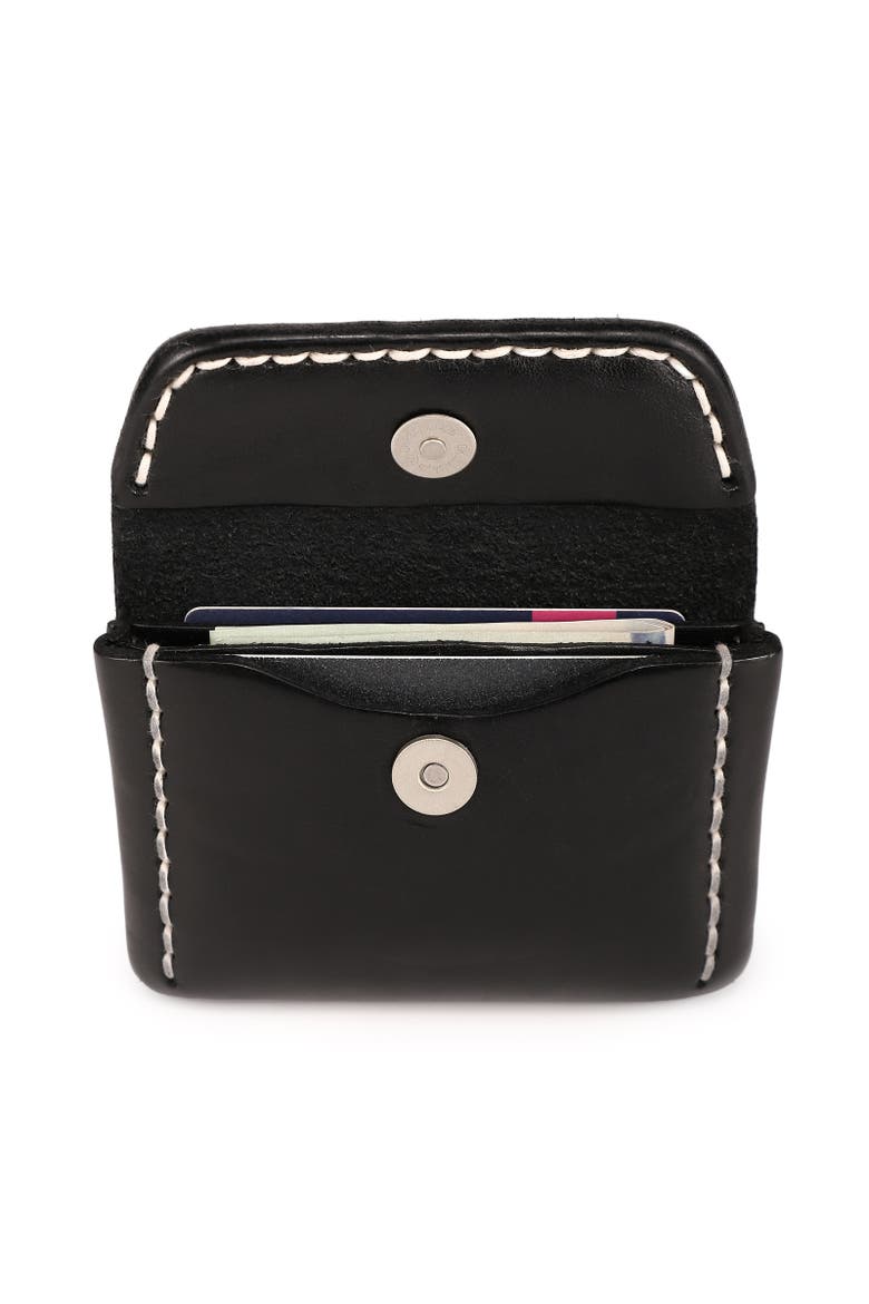 Canna Genuine Leather Compact Card Holder, Alternate, color, Black