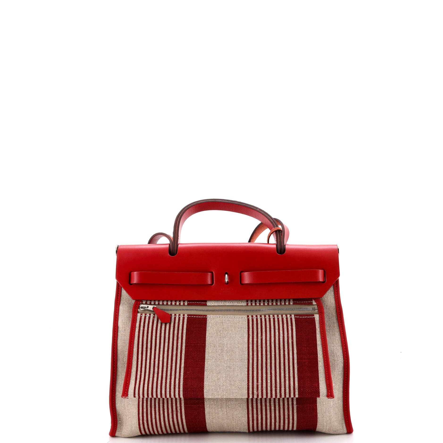 Herbag Zip H Vibration Toile and Leather 31, Alternate, color, Red