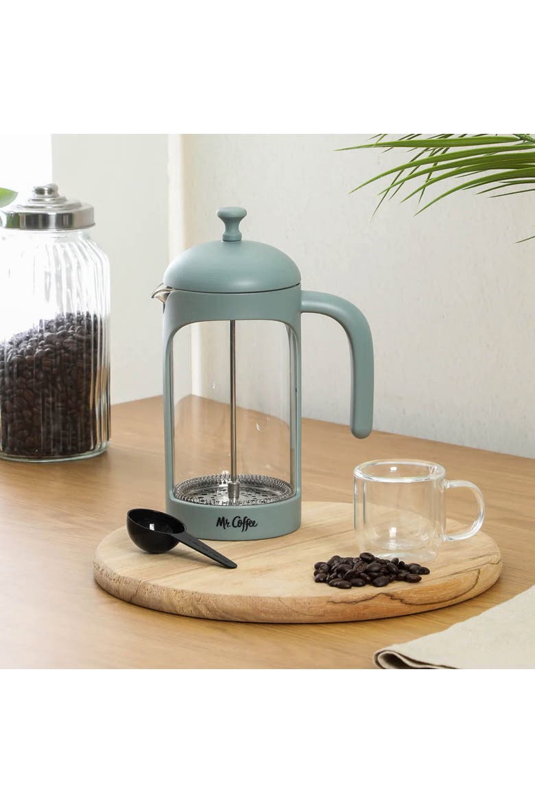 31 Ounce Retro Brew French Press Coffee Maker, Alternate, color, Blue