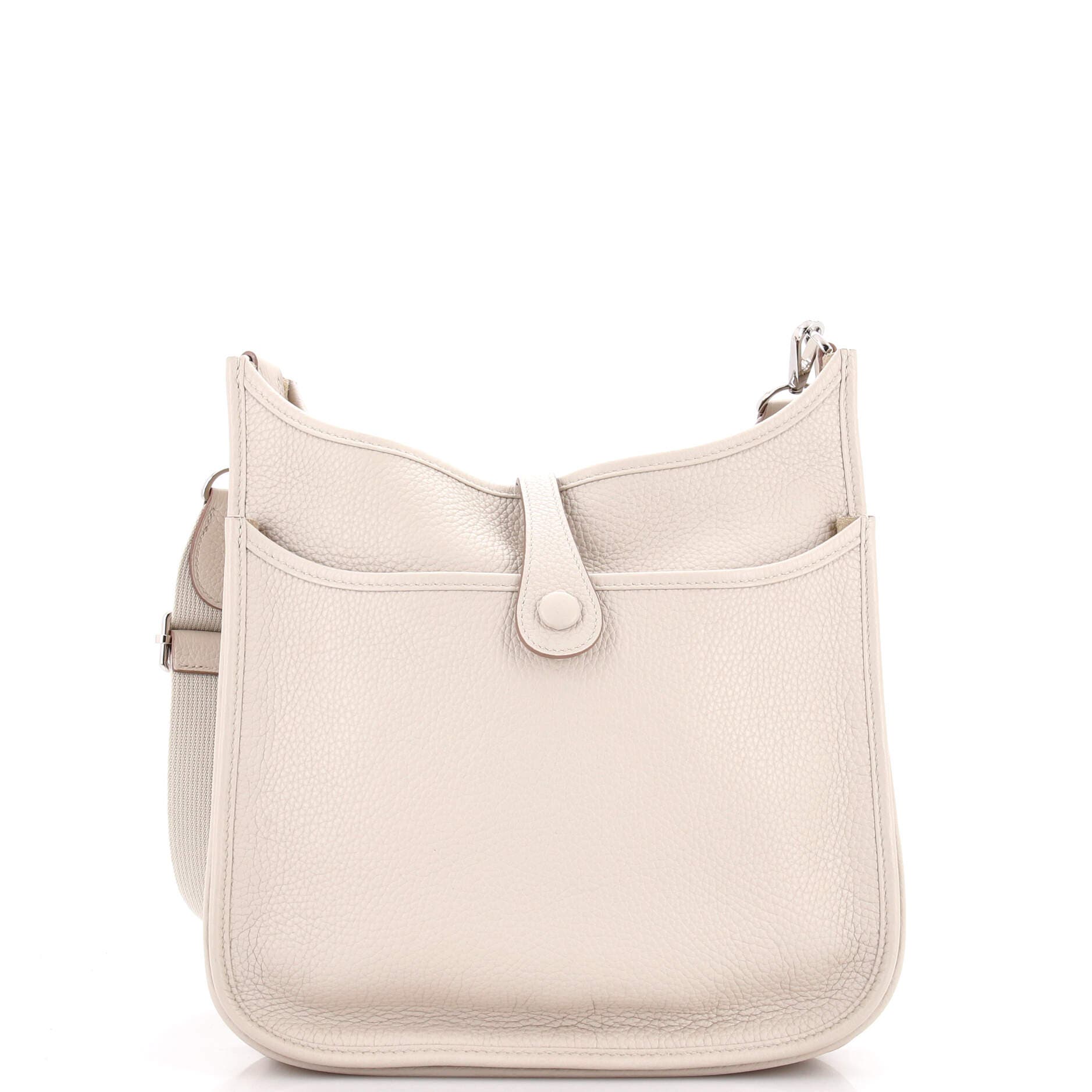 Pre-Owned Hermes Evelyne Bag Gen III Clemence PM, Alternate, color, Craie