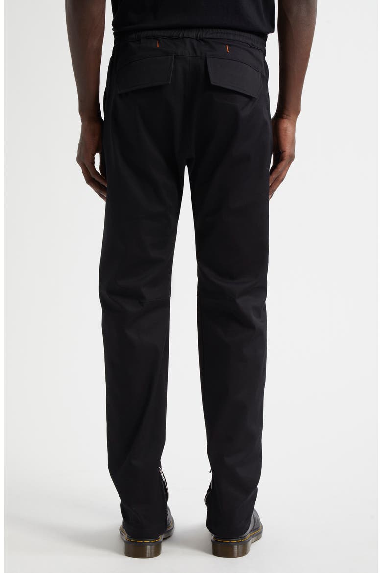 Marginal Moto Stretch Cotton Gabardine Pants, Alternate, color, BLACK