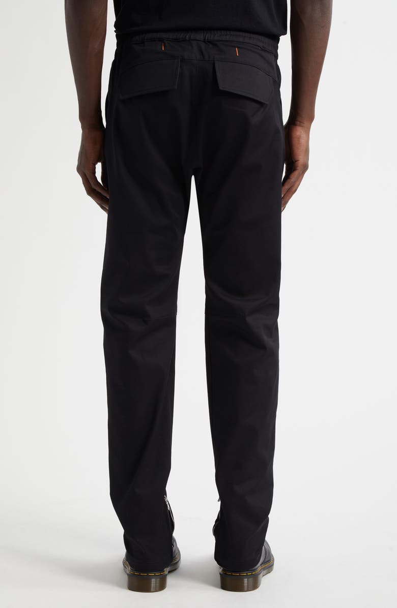 JKEEFER Marginal Moto Stretch Cotton Gabardine Pants, Alternate, color, Black