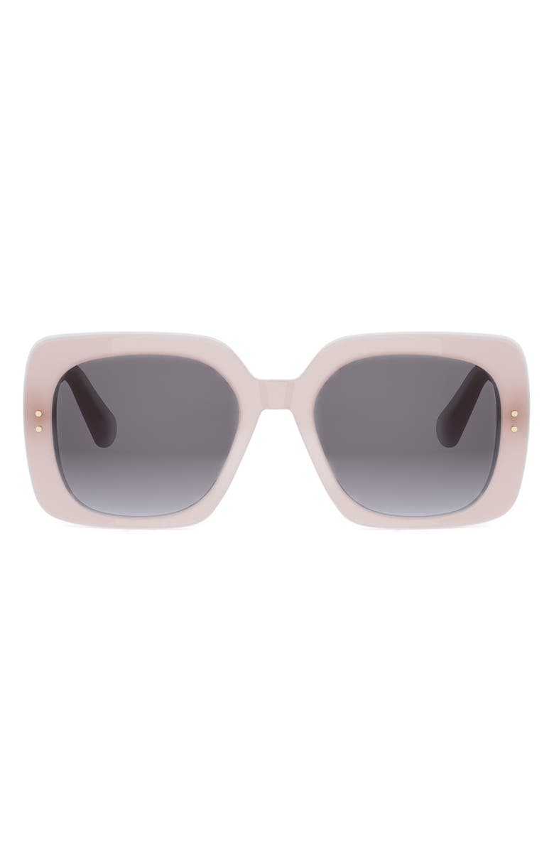 DIOR Oblique S1I 54mm Gradient Square Sunglasses, Main, color, Shiny Pink / Gradient Smoke