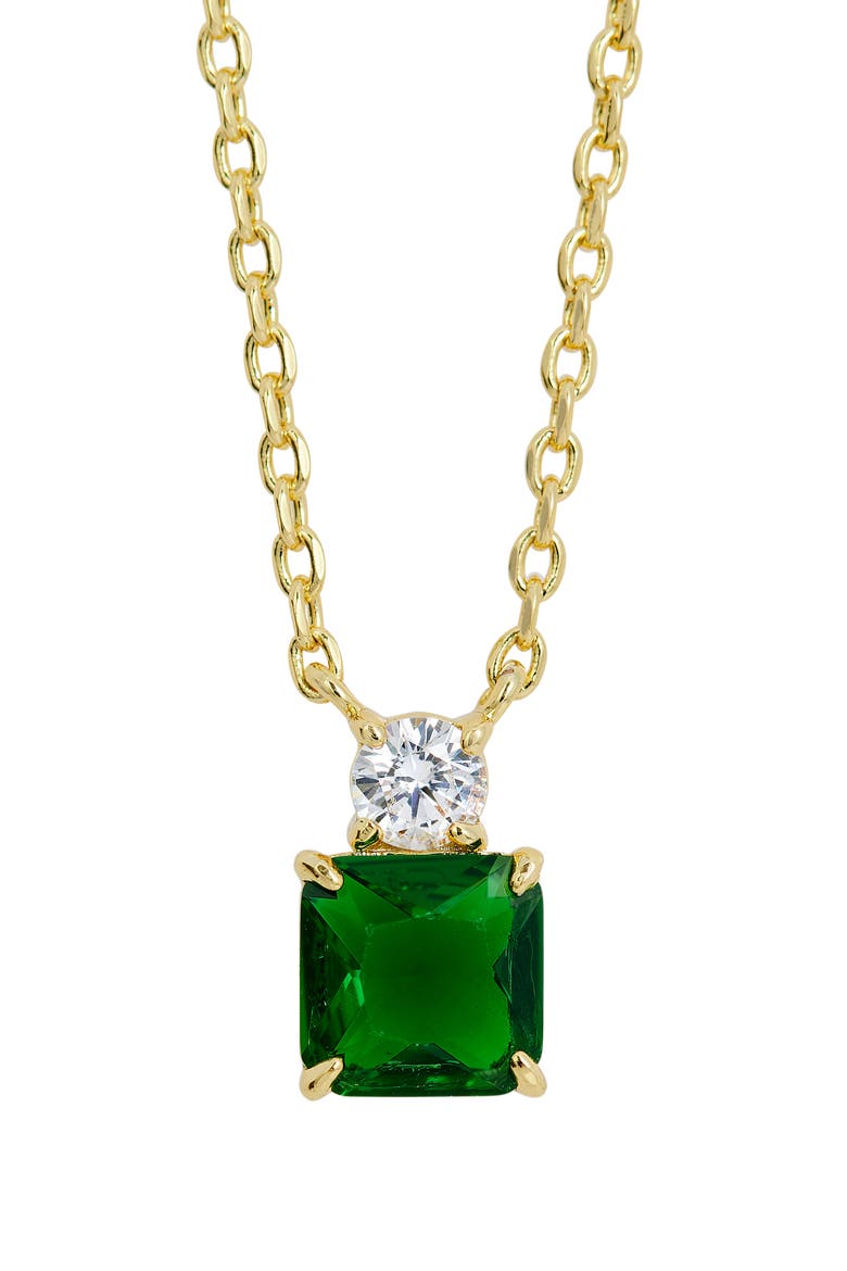 Cubic Zirconia Birthstone Pendant Necklace, Main, color, MAY