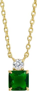 SAVVY CIE JEWELS Cubic Zirconia Birthstone Pendant Necklace