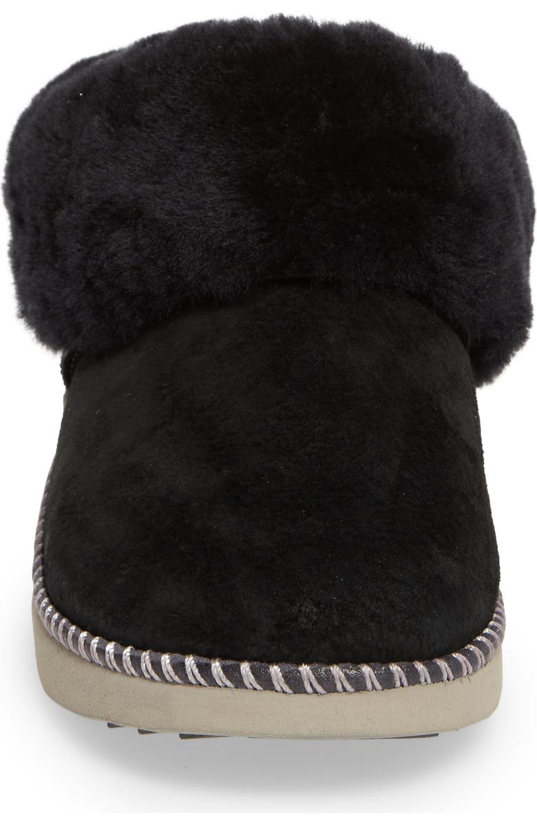 OluKai Ku'i Genuine Shearling Slipper, Alternate, color, Black/ Fog