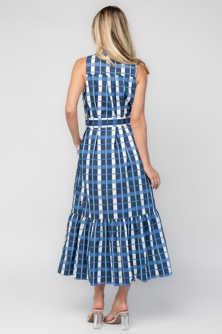 Brooke Button Down Dress, Alternate, color, Blue + White
