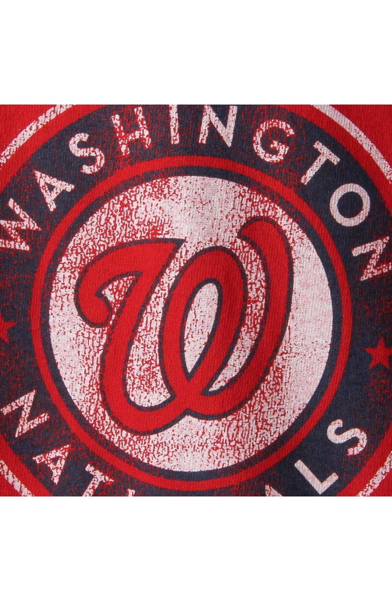 SOFT AS A GRAPE Washington Nationals Youth Distressed Logo T-Shirt - Red, Alternate, color, 