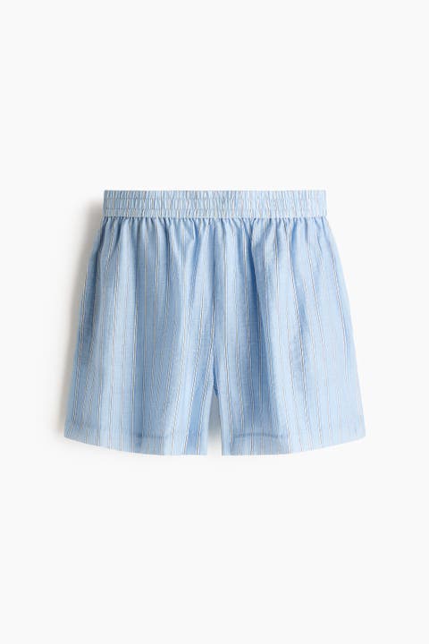 Linen-blend Pull-on Shorts