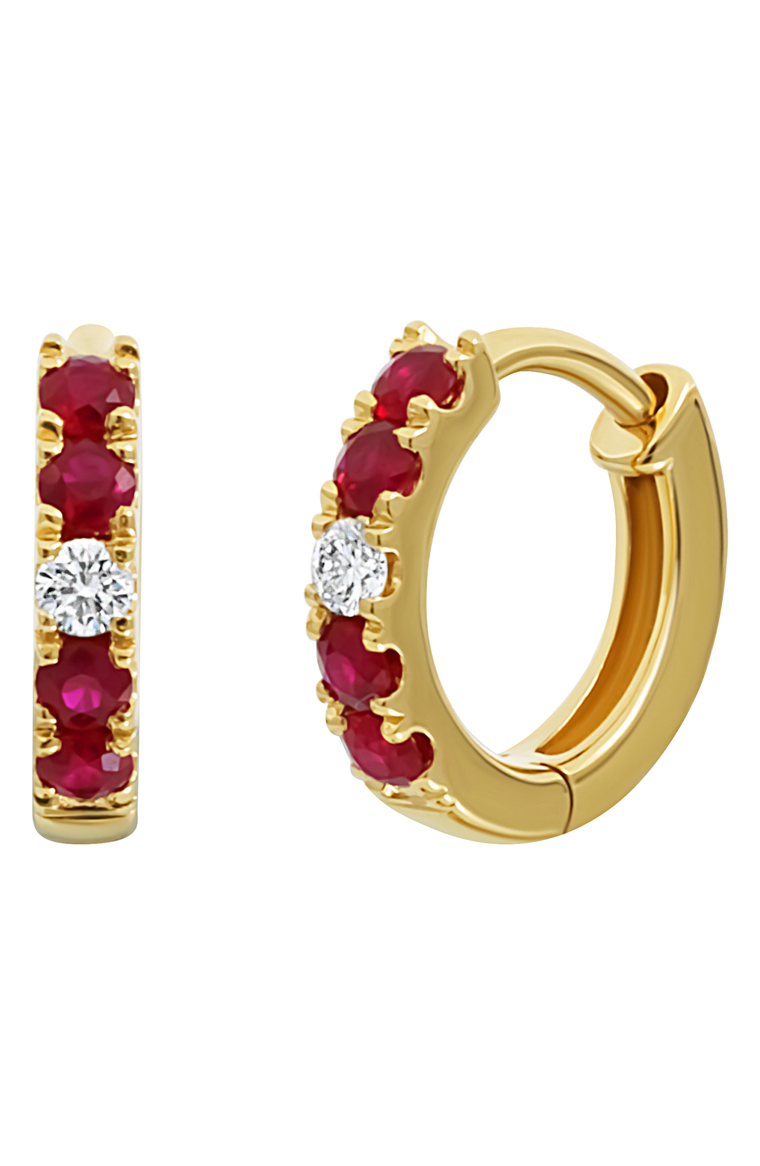 Bony Levy El Mar Sapphire & Diamond Hoop Earrings