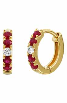 Bony Levy El Mar Sapphire & Diamond Hoop Earrings