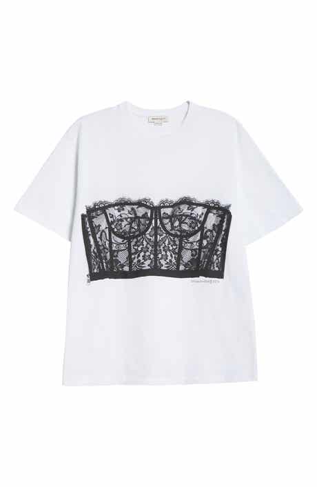 McQueen Alexander McQueen Corset Cotton Graphic Tee