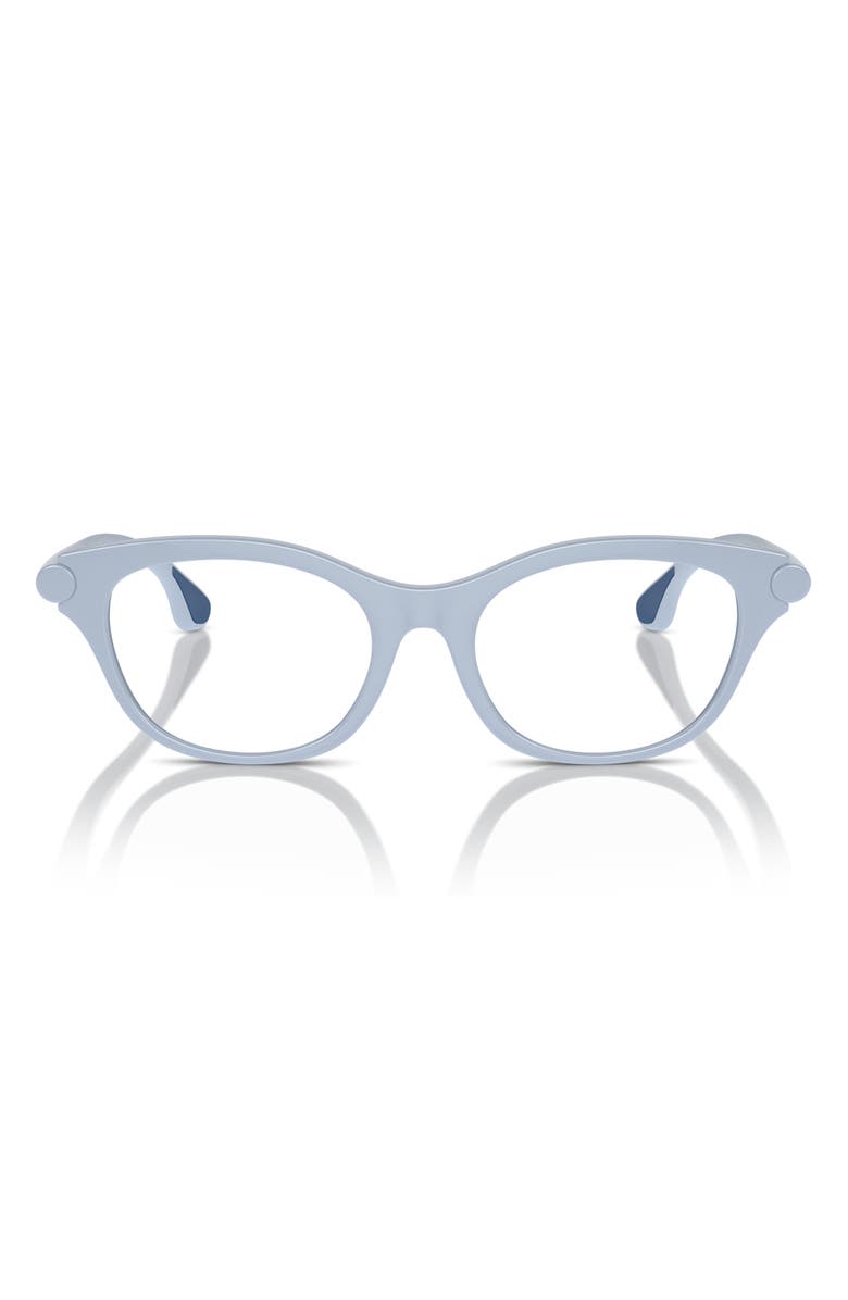Burberry 45mm Square Optical Glasses, Main, color, Light Blue / Demo Lens