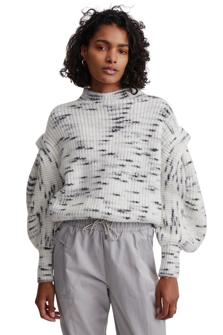 Belgrave Knit Sweater, Alternate, color, EGRET/ CHARCOAL