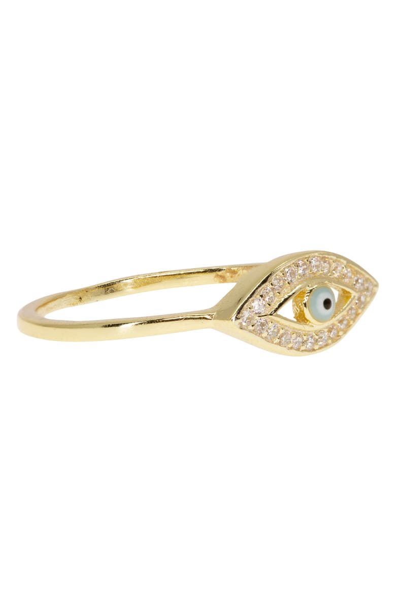 RAGEN Jewels Evil Eye Pavé Ring, Alternate, color, Gold