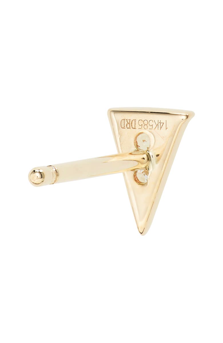 Dana Rebecca Designs Emily Sarah Sharp Diamond Triangle Stud Earrings, Alternate, color, Yellow Gold