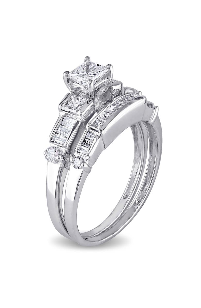 Julianna B. Diamond Multi-Cut Bridal Ring Set 14k, Alternate, color, 14K White Gold