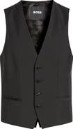BOSS Houston Slim Fit Dark Navy Virgin Wool Suit Vest