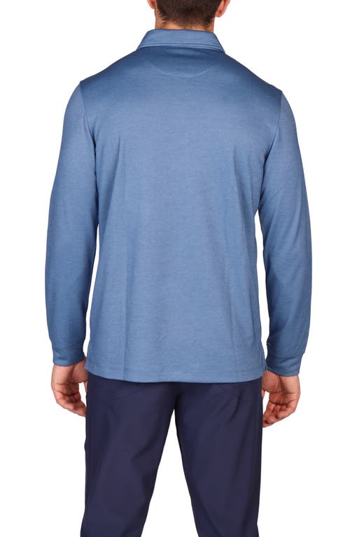 Tailorbyrd Long Sleeve Polo In Blue