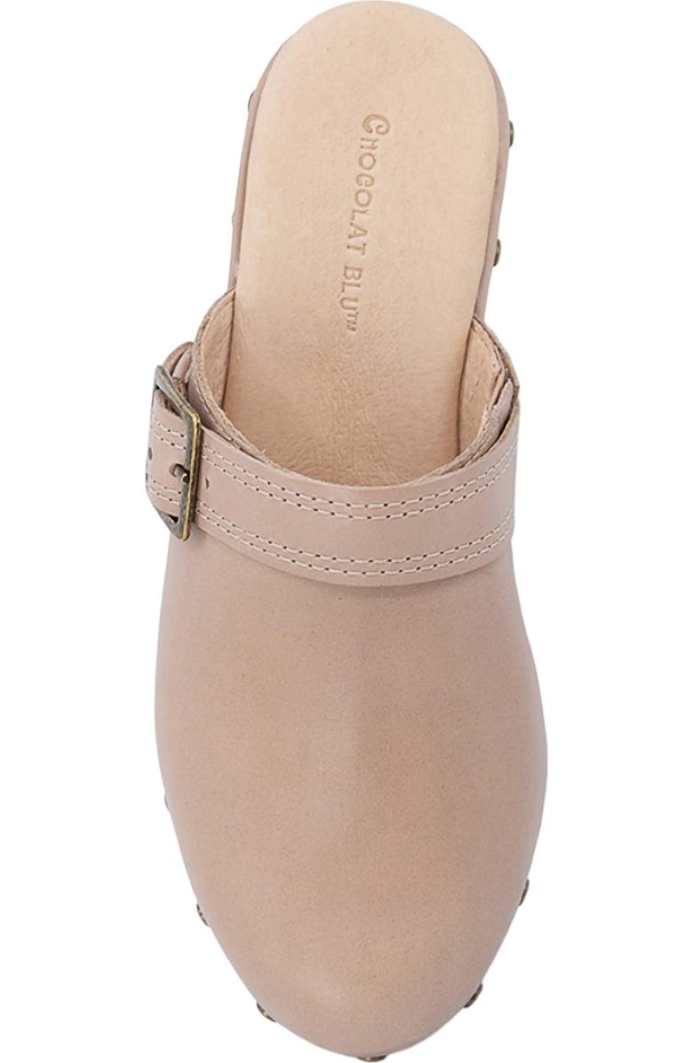 Chocolat Blu Yogi Platform Wedge Mule, Alternate, color, Tan Leather