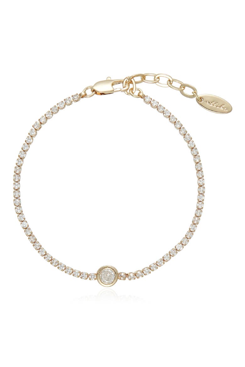 Single Tennis Chain Bracelet, Main, color, GOLD