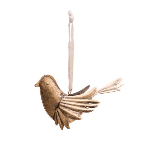 Dove Brass Metal Christmas Tree Ornament
