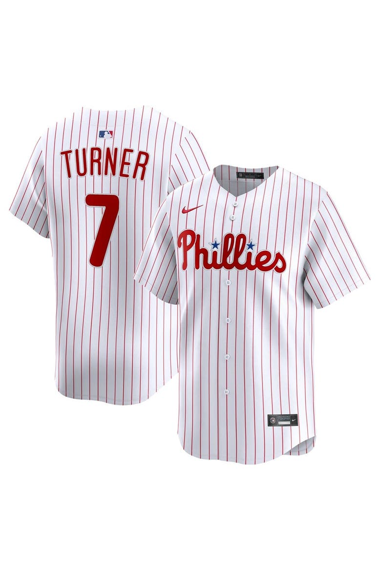 Men's Nike Trea Turner White Philadelphia Phillies Home Limited Player Jersey, Main, color, White