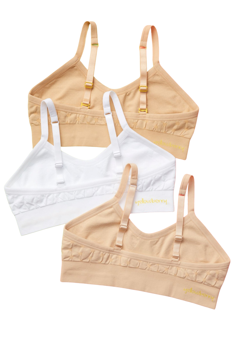 Poppy Seamless Bra 3PK, Alternate, color, Earth Basics