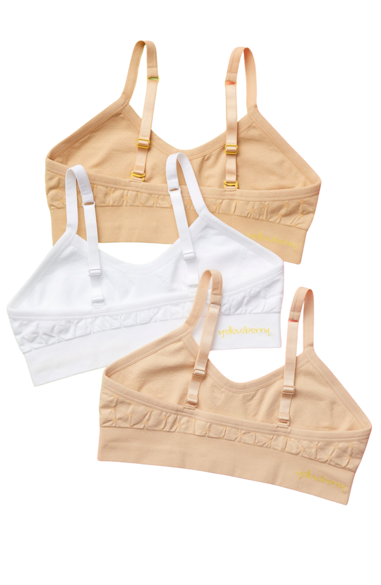 Yellowberry Poppy Seamless Bra 3PK, Alternate, color, Earth Basics