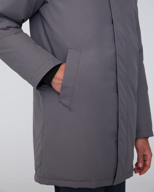 Quartz Co. Labrador | Hooded Down Winter Jacket In Steel Grey